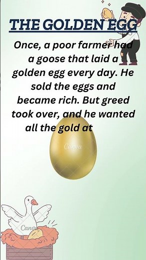The Golden Egg | Short Story | Trending reels | Moral Story | Kids learning | Kids Video | Stories