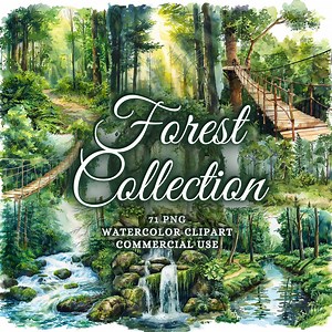 71 Watercolor Forest Clipart Bundle, Woodland Png Bundle, Woodland Graphics, Watercolor Woodland Clipart, Forests Clipart Forest Backgrounds - Etsy