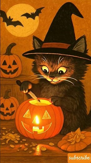 🎃 Witch Cat’s Pumpkin Magic! 🐱✨ | Spooky Cute Halloween Animation