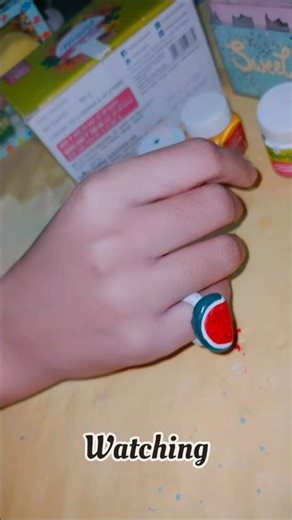 Diy ring with clay #diy#clayart #claycrafts #painting #diyideas #shortvideo ‪@artisttf2533‬