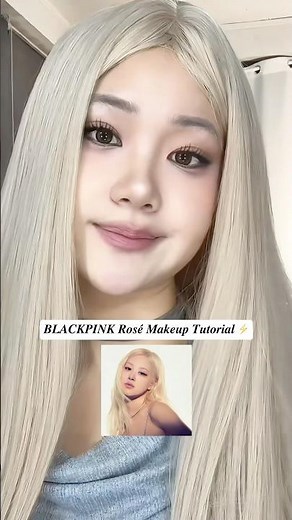 BLACKPINK Rosé Makeup Tutorial 🖤🩷 #blackpink #kpop #rose #jennie #lisa #jisoo #makeup #beautytips