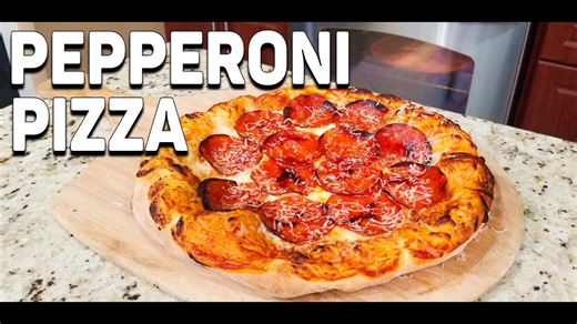Crispy, cheesy, perfect – classic pepperoni pizza from scratch
