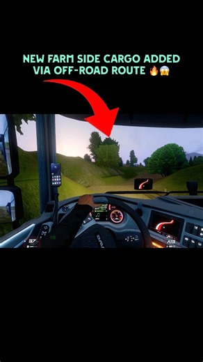 New farm side cargo added Via off-road route 🔥😱 new update #trending #trucksimulator #gameplay