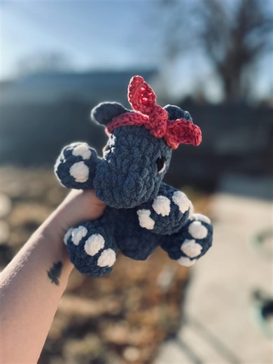 Handmade Crochet Hippo Snuggler | Hippo Lovey | Crochet Hippopotamus | Blue Hippo Stuffed Animal - Etsy