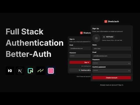 Full Stack Authentication in Next.js (Better Auth + Drizzle + NeonDB)