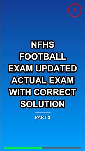 Nfhs Football Exam Updated Actual Exam With Correc