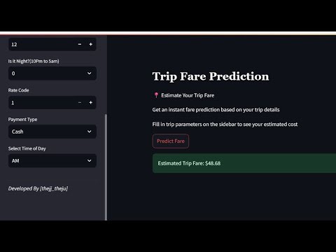 Beginner Machine Learning Project to starts with. --Trip Fare Prediction Project Overview