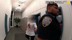 Terrifying moment crazed man stabs NYPD officer before he's shot dead