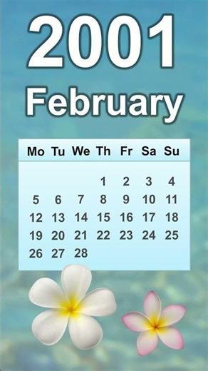February 2001 Calendar