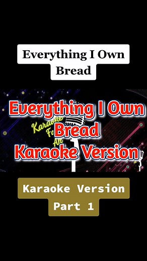 Everything I Own - Bread (Karaoke Version) #letsingtogether #karaoke #karaokeforall