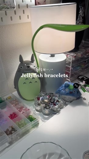 @:≈⋄∵⋆ #minicottagejewelry #jewelry #fy #foryou #beadedjewelry #necklace #smallbusinesscheck #smallbusinessowner #smallbusiness #totoro #cute #trending #jellyfish #jellyfishbracelet #jellyfishjewelry #jellyfishlamp #jellyfishjam