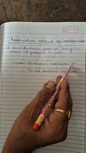 Journal Entry of Goodwill # revaluation Method #commerce .