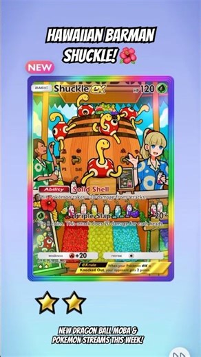 Shuckle Rainbow Art | Hawaiian Barman Version | Pokemon TCG Pocket #shorts #pokemon #pokemoncards
