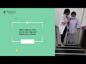 Climbing Up the Stairs with Walking Stick or Quad Stick