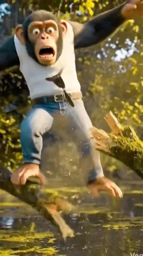 When Monkey Picks the Wrong Puppy 😆 #shorts #funny #monkeys #puppy