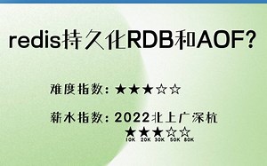 【5分钟背八股】21：redis持久化RDB和AOF？——马士兵面试突击班