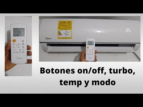 How to use the on/off, turbo, temp and mode buttons on the air conditioning remote control?