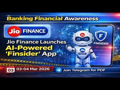 Jio Finance Launches AI-Powered Finsider App || BANKING AND FINANCIAL AWARENESS || FOR RRB SCALE 2 3
