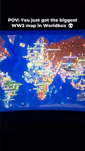 This WW2 map in Worldbox is insanely big! 🗺️☠️ #worldbox #worldboxgameplay #superworldbox