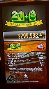 $300,000! Our Blackjack Progressive Jackpot has reached an all-time high! A measly $5 bet could win you this monstrous jackpot… #oceandowns #ocmd #win #jackpot #blackjack | Ocean Downs Casino