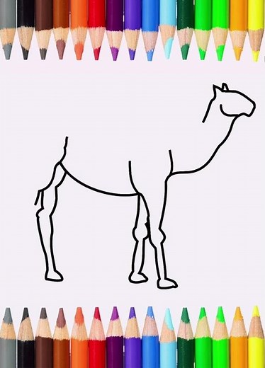 How to easy drawing camel step by step camel short video learn drawing with draw easy