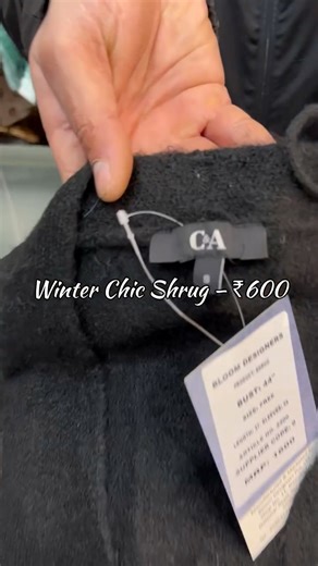 BLOOM A MULTI DESIGNER STORE on Instagram: "Branded surplus long shrug in soft wool-lycra, perfect everyday layering piece for winter-ready casual looks. Product overview • Style: Open-front long shrug with front pockets and full sleeves. Material and finish • Fabric: Wool + Lycra blend for warmth with slight stretch and comfort. • Bust: Free size, comfortably fits up to 44” bust. • Length: 37” (knee length on average height); Sleeve length: 24”. • Color: Classic Black, versatile for work, colle