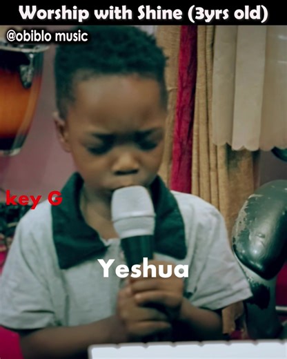 83 reactions · 11 comments | Goosebumps and deepest worship from a 3yrs old SHINE, modulating from F to C#. Song - Yeshua (Jesus Image) Please kindly repost this and say a prayer for Shine. | Obiblo Music | Facebook