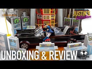 Batman 1966 Batmobile & Batcave Retro Collection McFarlane Toys Unboxing & Review