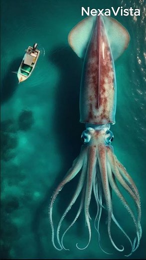 Unveiling the Mysteries of the Giant Squid: The Deep-Sea Titan. #DeepSeaMysteries #OceanGiants