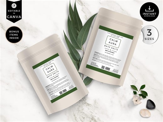 Editable Soap Label, Soap Labels Template, Modern Soap Design, Diy Soap Labels, Soap Product Templates, Soap Packaging Canva, Green, CC5 - Etsy