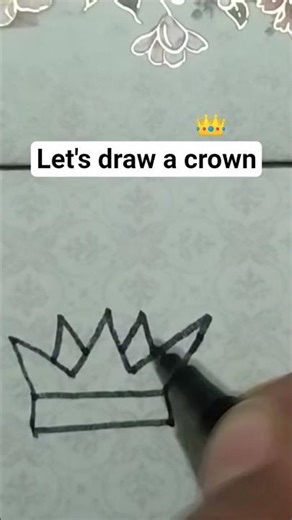 How to draw a crown👑#uniqueartist #art #drawing #crown #pen