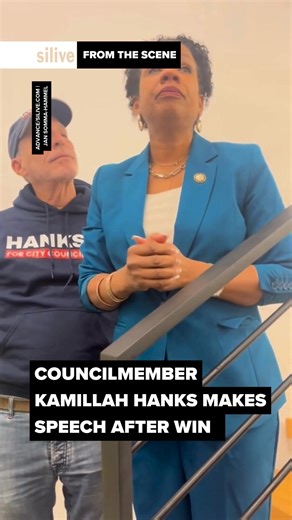 8.6K views · 87 reactions | STORY ➡️ https://l.silive.com/7c7rzy After learning of her projected re-election to City Council, Democratic Councilmember Kamillah Hanks gave remarks to her close friends and supporters who were gathered at campaign headquarters on Election Nights—acknowledging the challenges of the job. | Staten Island Advance | Facebook