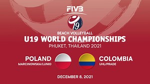 2.3K views · 38 reactions | Marcinowska/Lunio (POL) Isabela /Gaviria (COL) Court 2 : 08.50 (GMT+7) FIVB U19 Beach Volleyball World Championships, Phuket, Thailand December 8, 2021 | Thailand Volleyball Association สมาคมกีฬาวอลเลย์บอลแห่งประเทศไทย | Facebook
