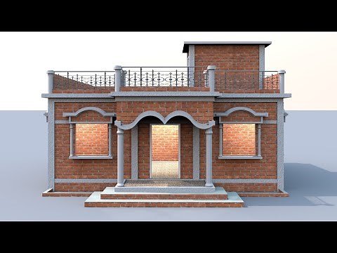 village home design with 4 bedroom, village style home planning ideas by ‪@premhousedesign‬