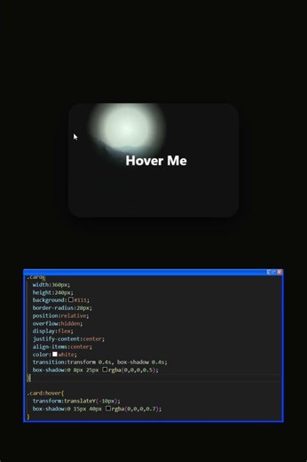 Premium Hover Vision Effect | HTML CSS JS #shorts