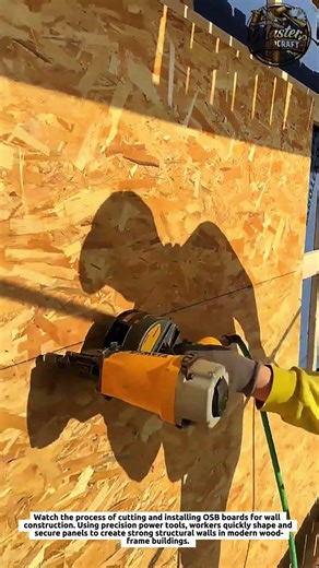 OSB Board Cutting & Wall Installation | Modern Wood Frame Construction