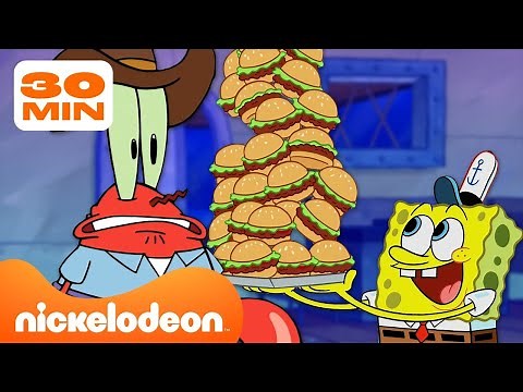 سبونج بوب | كل موظفي مطعم سلطع برجر على الإطلاق 🍔 | Nickelodeon Arabia