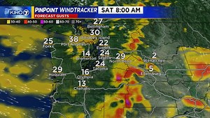 4.6K views · 60 reactions | Chief Meteorologist Morgan Palmer's late-evening windstorm update: Expect wind gusts of 40+ mph across much of Western Washington into early Saturday morning. Beware of tree damage and flooded roads if out early. | KIRO 7 News | Facebook