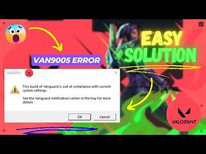 How to fix valorant VAN 9005 error Windows 10 / 11. Step by Step tutorial. Van9005 error fix.