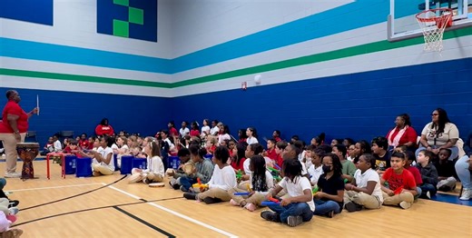 During our Veterans Day program, students wowed the audience with an incredible performance, playing different instruments and bringing the music to life with a great beat! 🌟 | Forest Lake Elementary