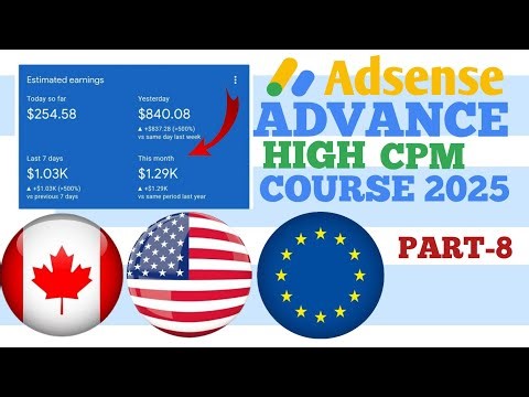 Adsense High Cpm Loading Method || Adsense Loading Method 2025 || Adsense Cpm Course Part 8