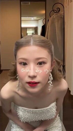 Bride's hairstyle change✨️Every style is cute with a different atmosphere depending on the scene✨...