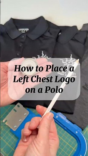 How to Place a Left Chest Logo on a Polo Machine Embroidery Tutorial #tutorial #embroiderytutorial