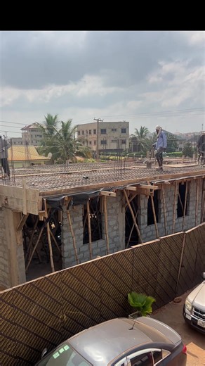 Concrete Slab Casting Process on First Floor