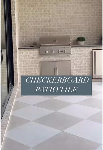 Transform Your Patio with a Stylish Checkerboard Design