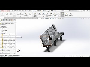 How to design bench or seat in solidworks?
