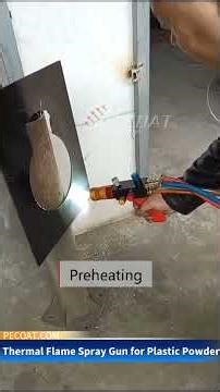 Thermal Flame Spraying Gun machine for plastic powder #powdercoatings #flamesprayinggun