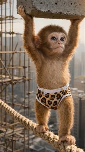 “This Little Monkey’s Struggle Will Make You Cry” #aishorts #animalshorts #emotionalshorts #monkey