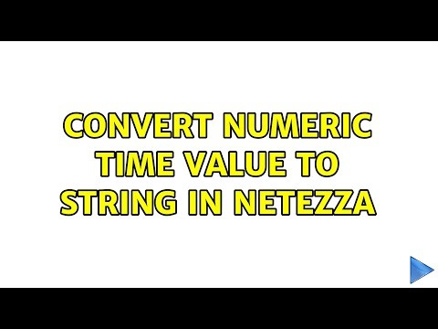 Convert numeric time value to string in Netezza