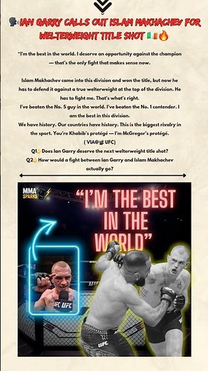 McGregor Protégé vs. Khabib Protégé? Ian Garry Wants the Rivalry Reignited